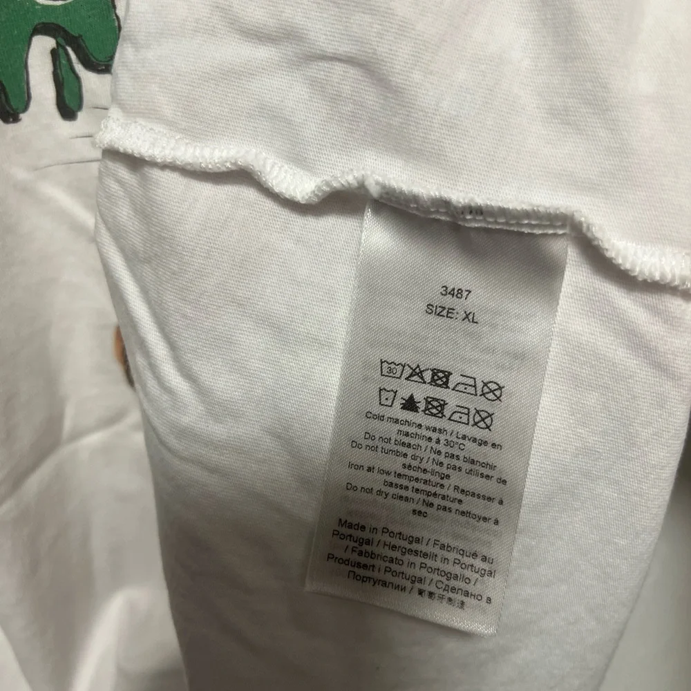 Ganni White Tee with Bunny and Green Logo - Picture 3 of 4